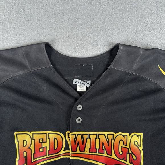 Vtg Rochester Red Wings Jersey Size 50 Flames Juan Morillo Signed Game Worn #50 - Picture 7 of 16